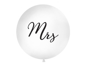 Balon 1 m Mrs biały