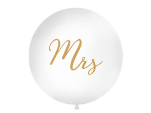 Balon 1 m Mrs biały