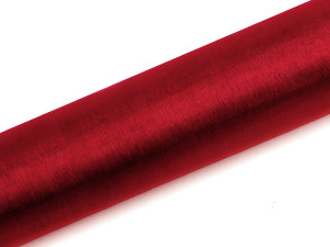 organza gładka 16cm*9m czerwony