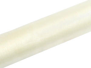 organza gładka 16cm*9m j. kremowy