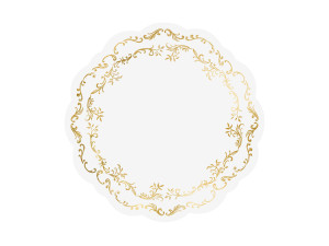 6szt Podkładki pod talerze złoty Ornament, śr. 35,