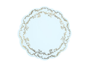 6szt Podkładki pod talerze Ornament, błękitny, śr.