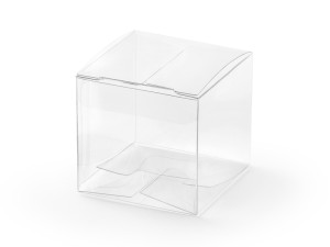 10szt Pudełeczka kwadratowe, transparentne, 5x5x5c
