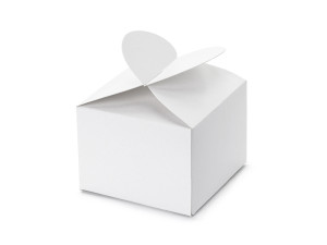 10szt Pudełeczka Serce, białe 6 x 5 x 6 cm