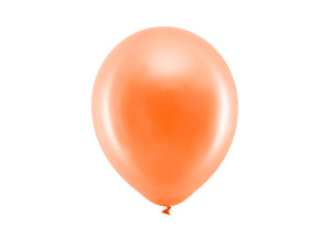 100szt Balony Rainbow 23cm metalizowane, pomarańcz