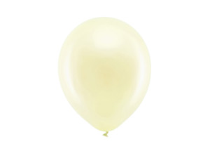 100szt Balony Rainbow 23cm metalizowane, kremowy