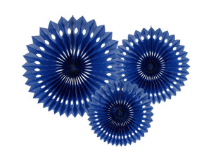 3szt Rozety dekoracyjne, granat, 20-30cm