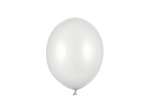 100szt Balony Strong 23cm, Metallic Silver Snow