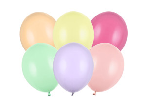 50szt balony strong 27cm, Pastel Mix