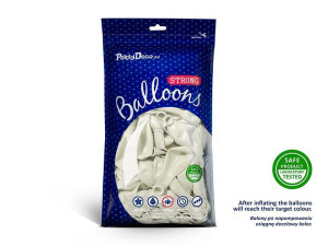 10szt Balony Strong 27cm Pastel Pure White