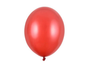 100szt balony Strong 30cm Metallic Poppy Red