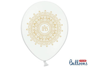 50szt balony 30cm IHS Metallic Pure White