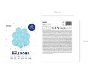 10szt Balony Strong 30cm Pastel Light Blue