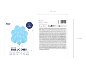 10szt Balony Strong 30cm Pastel Baby Blue