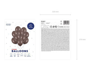 10szt Balony Strong 30cm Pastel Cocoa Brown
