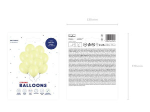10szt balony Strong 30cm Pastel Light Yellow