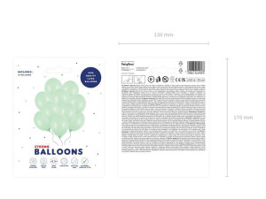 10szt Balony Strong 30cm Pastel Pistachio