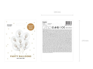 50szt balony 30cm IHS pastel pure white
