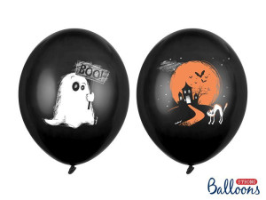 6szt Balony 30cm duszek czarne