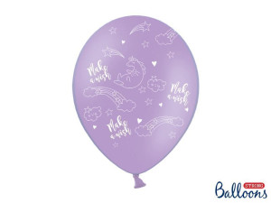 6szt Balony 30cm Jednorożec