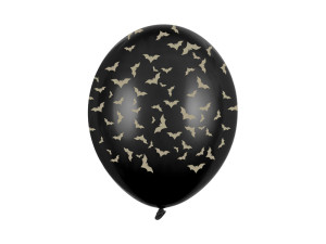 6szt Balony Nietoperze 30cm Pastel Black