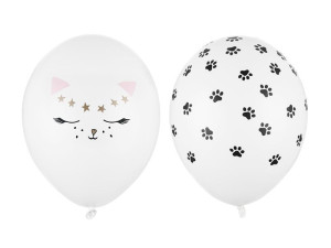 50szt Balony 30 cm Kotek Pastel Pure Whitet