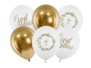 6szt balony God Bless 30cm