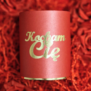 flowerbox Kocham Cię wys:13 szer:10 perłowoczerw