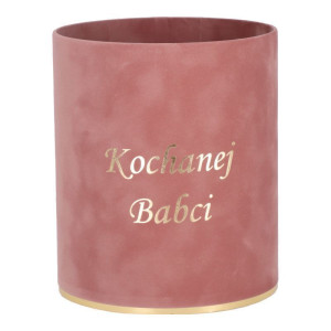 flowerbox welur ...Babci wys:18 szer:15 brudny róż