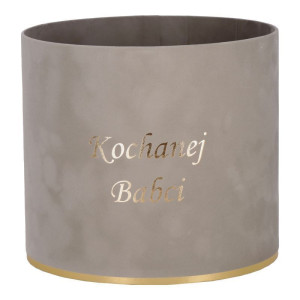 flowerbox welur ...Babci wys:18 szer:20 beżowy