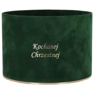 flowerbox Chrzestnej welur wys:18 szer:25 butelk.