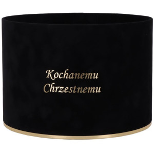 flowerbox ...Chrzestnemu welur wys:18 szer:25 czar