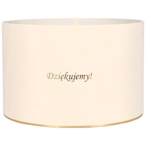 flowerbox Dziękujemy welur wys:20 szer:30 ecru
