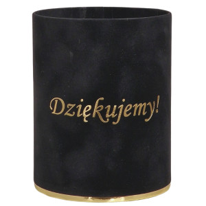 flowerbox Dziękujemy welur wys:13 szer:10 czarny