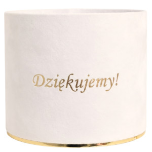 flowerbox Dziękujemy wys:13 szer:15 welur Cloud Dancer