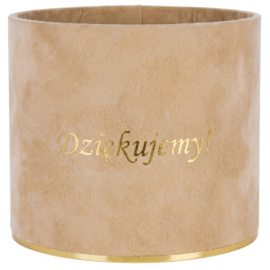 flowerbox Dziękujemy wys:13 szer:15 welur Mocha Mousse