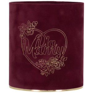 flowerbox Dla Mamy wys:14 szer:12 welur bordowy