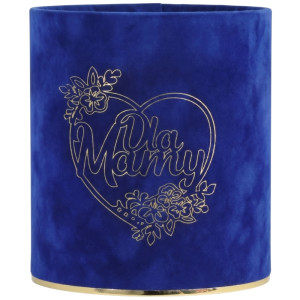 flowerbox Dla Mamy wys:14 szer:12 welur szafirowy