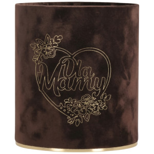 flowerbox Dla Mamy wys:14 szer:12 welur czekoladowy