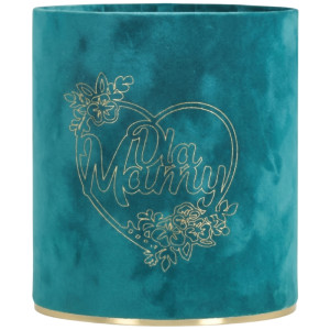 flowerbox Dla Mamy wys:14 szer:12 welur turkusowy