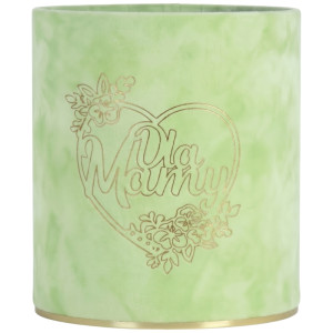 flowerbox Dla Mamy wys:14 szer:12 welur zielony pastel
