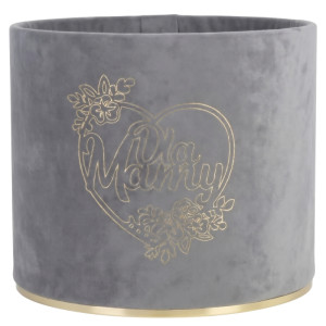 flowerbox Dla Mamy wys:13 szer:15 welur jasnoszary