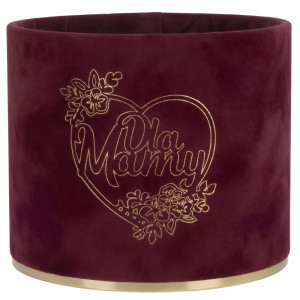flowerbox Dla Mamy wys:13 szer:15 welur bordowy