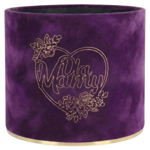 flowerbox Dla Mamy wys:13 szer:15 welur fioletowy