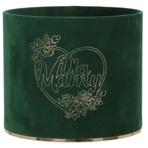flowerbox Dla Mamy wys:13 szer:15 welur ciemnozielony