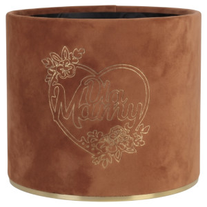 flowerbox Dla Mamy wys:13 szer:15 welur brązowy