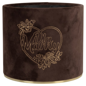 flowerbox Dla Mamy wys:13 szer:15 welur czekoladowy