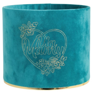 flowerbox Dla Mamy wys:13 szer:15 welur turkusowy