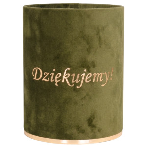 flowerbox Dziękujemy wys:13 szer:10 welur Matcha Latte