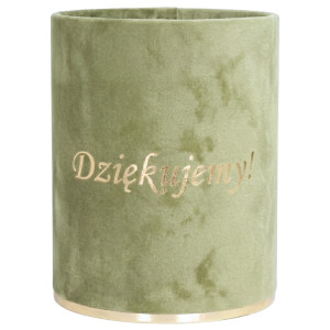 flowerbox Dziękujemy wys:13 szer:10 welur szałwiowy